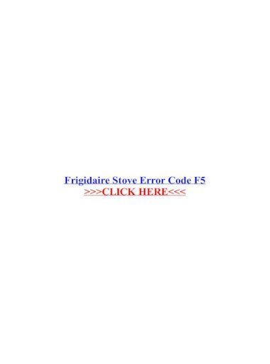 thermador f11 오류 코드