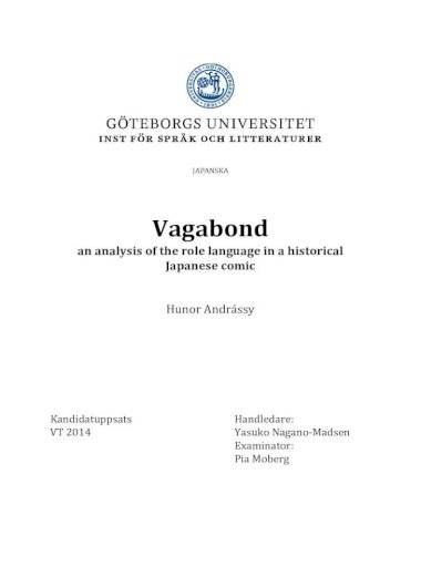 Vagabond - G&para;teborgs universitet .4.2.1. ... Even though &acirc;&euro;Vagabond&acirc;&euro;&trade; is