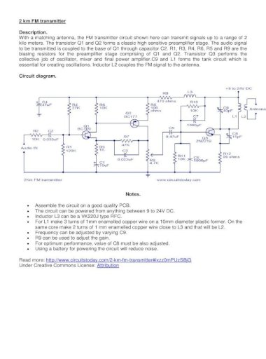 2 Km Fm Transmitter Circuit Diagram