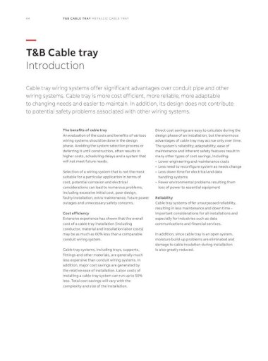 T B Cable Tray Introduction, What Are The Advantages Of Conduit Wiring