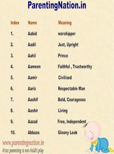 muslim baby boy names with meanings