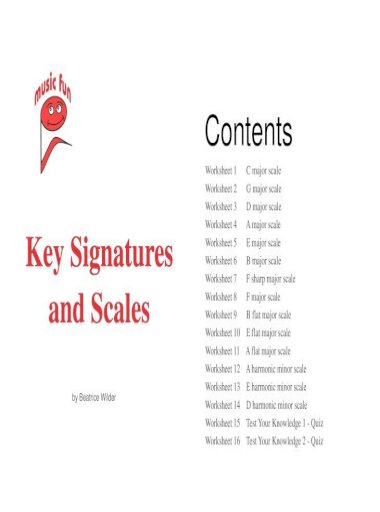 Key Signatures and - Music 13 E harmonic minor scale Worksheet 14 D harmonic minor ... Key Signatures and Scales Worksheet 11 A major scale. tone tone tone and