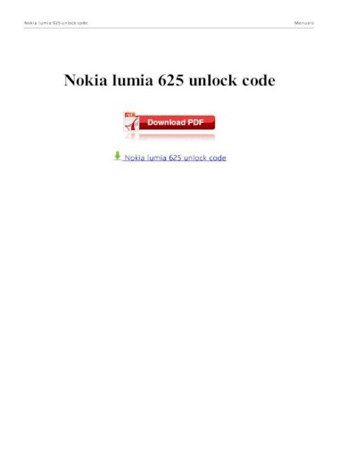 Nokia lumia 625 unlock code generator