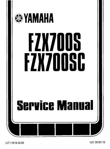 Yamaha FZX 700 '86 to '87 - Service Manual