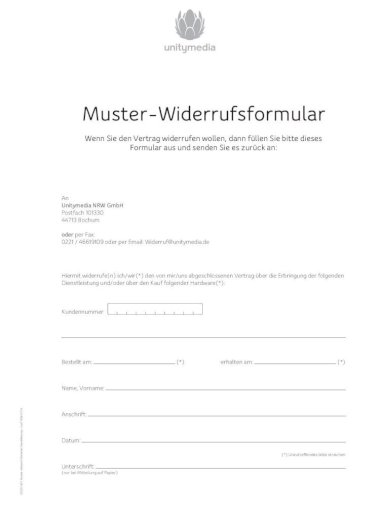 Widerruf email muster