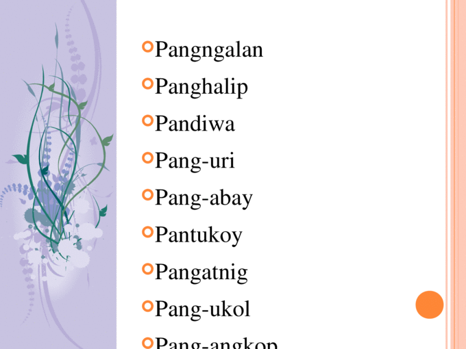 Bahagi Ng Pananalita Chart : bahagi ng pananalita : ( part of speech