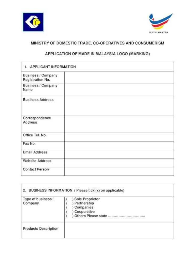 Ministry Of Domestic Trade Co Operatives Form Pdf Ministry Of Domestic Trade Co Operatives And